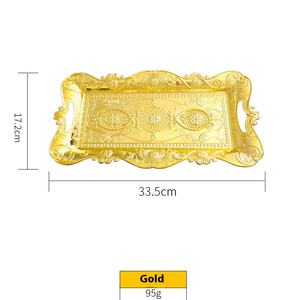 Offre spéciale, ensemble d'assiettes jetables en plastique PP de 13 pouces élégant doré, <span class=keywords><strong>vaisselle</strong></span> de mariage de récif de luxe, <span class=keywords><strong>vaisselle</strong></span> de fruits en gros bon marché - Product Image 6