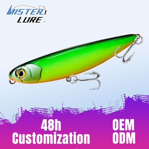 MISTER LURE 3D Ogen Oppervlakte Zwevend 100mm 12.3g Topwater Pencil Hard Bait Nieuwe Hard Bait Kunststof Aas - Product Image 1