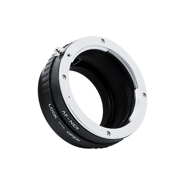 AF-NEX Aluminum Adapter Ring for Alpha Minolta AF A-type Lenses to for NEX E-Mount Cameras (Black + Silver Manual Focus)