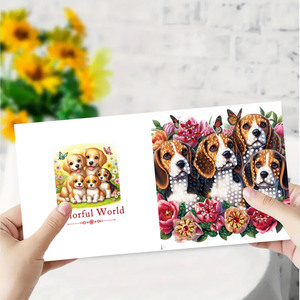 Tarjetas <span class=keywords><strong>de</strong></span> Felicitación con Arte <span class=keywords><strong>de</strong></span> Diamantes 5D, Paquete <span class=keywords><strong>de</strong></span> 12, Tarjetas <span class=keywords><strong>de</strong></span> <span class=keywords><strong>Pintura</strong></span> <span class=keywords><strong>de</strong></span> Diamantes Personalizables con Temática DIY, con Herramientas Completas para Manualidades y Regalos - Product Image 4