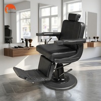 Fauteuil de Barbier Hydraulique Pivotant et Inclinable pour Salon de Coiffure et Esthétique