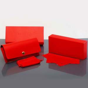 Vente en gros de boîtes à lunettes de soleil personnalisées de haute qualité avec logo coloré, ensemble d'emballage, étui à lunettes en PU - Product Image 2