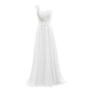 Haute Qualité Motif Floral En Mousseline De Soie Mince Une Épaule Robe De <span class=keywords><strong>Demoiselle</strong></span> <span class=keywords><strong>D</strong></span>'<span class=keywords><strong>honneur</strong></span> Nouveau Style Chaud avec Dentelle et Volants <span class=keywords><strong>D</strong></span>écoration - Product Image 3