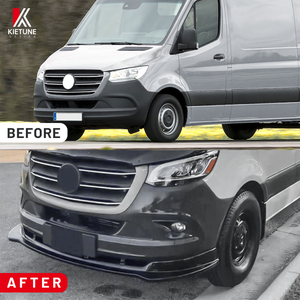 Protector <span class=keywords><strong>de</strong></span> Parachoques Delantero para Sprinter W907, Spoiler <span class=keywords><strong>de</strong></span> ABS Negro Brillante para Mercedes-Benz Sprinter W907 2018-2023 - Product Image 5