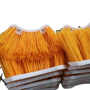 Hard Wearing Steel Wire Brush/ Sweeping Brush With White Plastic Broom Head For Road Sweeper