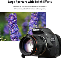 Objectif Photo 85mm F1.8 Téléobjectif à Mise au Point Manuelle pour Appareil Photo Reflex Numérique Nikon