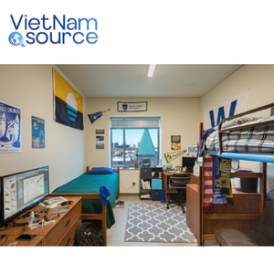 50% de réduction sur la conception de meubles de logement étudiant ensembles de chambre à lit complet en bois usine OEM Vietnam pour la vie et l'utilisation du parc - Product Image 3