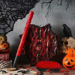 Halloween With <b>Stick</b> Blindfold Confetti Themed <b>Photo</b> Prop Candy Treat Spider Pinata Decor - Product Image 2