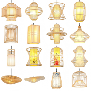 Lampade a Sospensione in Bambù Intrecciato Lanterna Cinese per Ristorante Sala da Tè Illuminazione Pendente Artigianale <span class=keywords><strong>Lampadario</strong></span> in Paglia e Rattan - Product Image 2