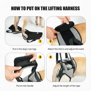 สายรัดยกบุนวมนุ่มปรับได้สำหรับสัตว์เลี้ยงขนาดใหญ่คลาสสิกรองรับขาหลังสำหรับผู้พิการเก่าสุนัขบาดเจ็บที่หลัง - Product Image 5
