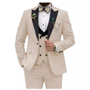 Costume trois pièces pour <span class=keywords><strong>homme</strong></span> – <span class=keywords><strong>Tenue</strong></span> de marié grande taille pour banquet de <span class=keywords><strong>mariage</strong></span> et témoin - Product Image 5