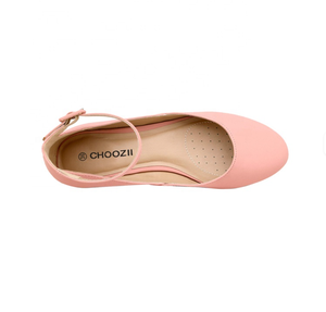 Zapatos Planos de Ballet Color Rosa con Correa en el Tobillo y Cierre de Hebilla, de Ante Sintético, Punta Cerrada, Cómodos, para Mujer, para Todas las Temporadas - Product Image 4