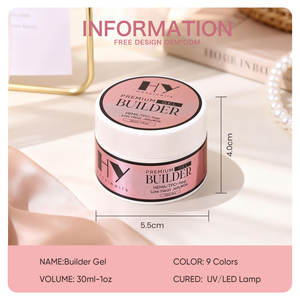 Gel de Extensión de Uñas Hanyi HEMA Free TPO Free de Textura Cremosa y Baja Temperatura, 9 Colores, Duración de <span class=keywords><strong>30</strong></span> Días, Gel Duro Personalizado OEM - Product Image 6