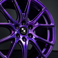 Velg Monoblock Forged Custom 6061-T6 18 19 20 Inch Multi Spoke Machined Ungu dengan Inner Alloy Rim untuk BMW Audi Mercedes Benz