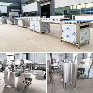 Noix de cajou bonbons enrobe 200 mm utilisé fruits <span class=keywords><strong>d</strong></span>éshydratés chine gaufrette <span class=keywords><strong>chocolat</strong></span> revêtement ligne de production Machine - Product Image 4