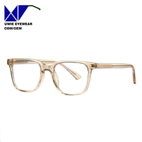Montures de lunettes carrées TR90 transparentes en métal avec cadre diamanté, anti-lumière bleue, pour étudiants, pour myopie, décoration OEM