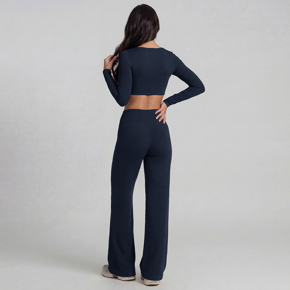 Completo pantalone a gamba dritta - mirtillo
