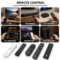 Télécommande personnalisée RCT6016 tout-en-un Bluetooth IR RF 2.4G avec fonction vocale pour système Home Cinéma, projecteur et décodeur TV