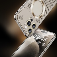 Étui en aluminium pour iPhone 12/13/14/15, produits de dropshipping, coque de téléphone avec cadre métallique, support intégré, antichoc, ultra-fin