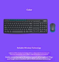 Ensemble clavier et souris sans fil MK275 pour ordinateur portable USB, usage domestique et professionnel