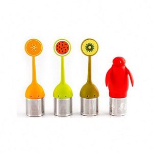 Accesorios de Té con Diseño de Dibujos Animados, Colador de Malla de Acero Inoxidable 304, Bola de Té con Filtro y Mango de Silicona, Infusor de Té de Hojas Sueltas - Product Image 1