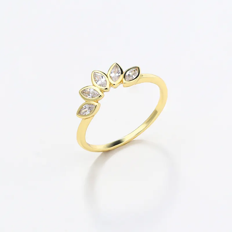 Blossom CS Jewelry Explosive New Products Women Jewelry Zircon Rings 18K Gold Plated 925 Sterling Silver Casual Rings For Ladies