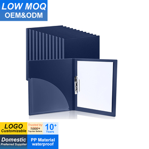 Raccoglitore ad anelli senza fori 8.5 * 11 pollici con tasca, clip in metallo flessibile e copertina in polietilene per lavoro e scuola - Product Image 1