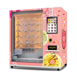 XY Trục Lift Hệ Thống Tủ Lạnh Cupcake Máy Bán Hàng Tự Động Salad Thực Phẩm Tươi Sống Máy Bán Hàng Tự Động Với 21.5Inch Màn Hình Cảm Ứng