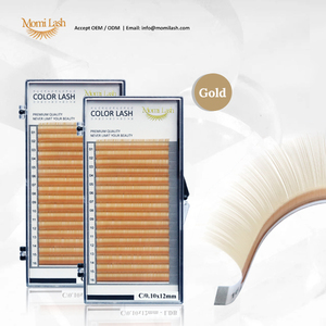Coreano personalizado OEM hecho a mano Natural largo radiante Oro suave 0,15mm Curl CC extensiones de pestañas - Product Image 1