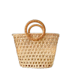 Sac en jacinthe d'eau Meilleur vendeur Sac en rotin Porte Cadeau pour la décoration de vacances Style classique Couleur marron clair Fabricant du Vietnam - Product Image 6