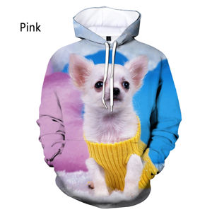2025 nuova moda animale <span class=keywords><strong>cane</strong></span> Chihuahua <span class=keywords><strong>felpa</strong></span> da uomo <span class=keywords><strong>felpa</strong></span> con cappuccio con stampa 3D tute per uomo da donna Casual Pullover con cappuccio - Product Image 2