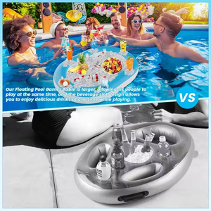 New <strong>Inflatable</strong> Water Poker <strong>Table</strong> Summer <strong>Pool</strong> Party <strong>Floating</strong> <strong>Drink</strong> Glass Ice Rack Water Casual Game <strong>Table</strong> - Product Image 2