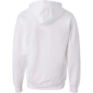 Independent Trading Co. Hombres de peso medio blanco 'L' tamaño Full-Zip Sudadera con capucha SS4500Z 3D bordado antiarrugas sólido - Product Image 3
