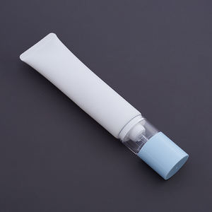 Tubo aplicador de punta cuentagotas transparente, cepillo fibroso suave, embalaje plano vacío blanco para el cuidado de la piel para maquillaje de base - Product Image 4