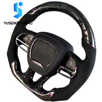 Volant en fibre de carbone véritable forgée avec LED pour Dodge Charger Sxt SRT Rt Challenger Scat Pack Durango Ram 1500 Charger Hellcat