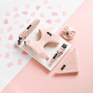 SinSky Teddy <span class=keywords><strong>Dog</strong></span> Arnés Set Diseñador de lujo Collares de perro personalizados y correas a juego Logotipo de goma - Product Image 4