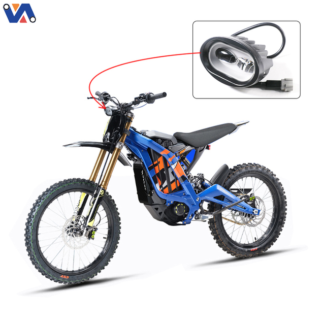 LED Headlight Waterproof Front Lamp With Handlebar Switch for Sur Ron Light Bee  Electric Off Road Bike Mod Parts