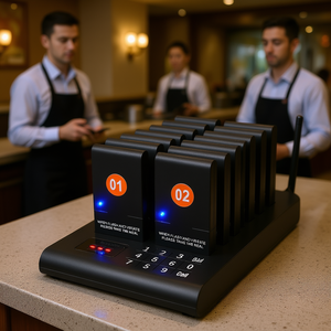 Sistema de Llamada Inalámbrico para Restaurantes, 16 Buzones con Vibración y Luz Intermitente para Llamar a los Comensales en Restaurantes y Hoteles - Product Image 2