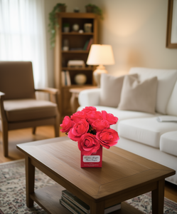 Bouquet di rose artificiali, 12 pezzi, fiori realistici in seta rosa, composizione per decorazioni domestiche e matrimoni - Product Image 2