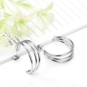 Pendientes de Oro de 14K de Diseño Simple, Pendientes de Acero Inoxidable para Mujeres/Niñas, Joyería - Product Image 5