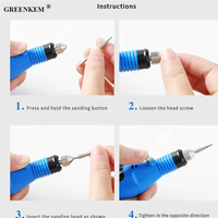 1 ensemble de perceuse à ongles électrique, Machine de manucure, ensemble de perceuse de pédicure, Kit de lime à ongles Portable, Machine de perceuse à ongles professionnelle