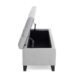 Panca contenitore Glouster V2 imbottita trapuntata con coperchio per ingresso o camera da letto - Product Image 4