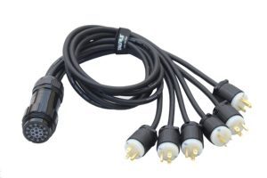 De nombreux types de prises peuvent être personnalisés 3x1.5/3x2.5mm Câble d'alimentation électrique 19 broches Socapex à Edison avec attache de câble - Product Image 3