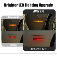 Feux de position latéraux LED de style X à lentille fumée pour Dodge Challenger 2015-2020, avant et arrière, ambre/rouge, 68195788AB, 4 pièces
