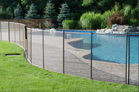 Clôture de piscine durable en acier inoxydable et verre trempé pour espaces extérieurs Balcons Cours Centres commerciaux Villas Installation en DIY