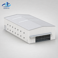 Bâtiment d'entrepôt en acier 24x60x10.5 pour projet américain, conçu pour une planification flexible de l'espace de stockage