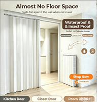 Porte accordéon pliante en PVC abordable, prix Philippines, gain de place, étanche, porte coulissante intérieure, installation facile