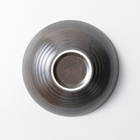 Bol à soupe incassable de 8 pouces, noir réactif au four, pour restaurant, hôtel, cuisine commerciale, forme ronde, ensemble de bols en porcelaine, vaisselle
