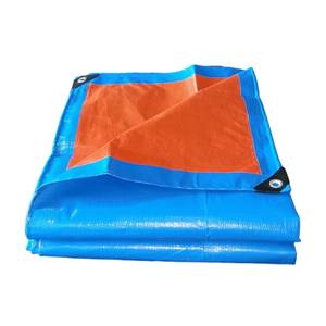 Bâche en PE renforcée bleue et orange avec œillets, bâche de camion, bâche polyvalente, bâche de protection à vendre - Product Image 2
