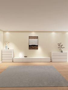 Aparador de madera maciza simple moderno <span class=keywords><strong>para</strong></span> el hogar, muebles de tocador de baño de almacenamiento grande - Product Image 4